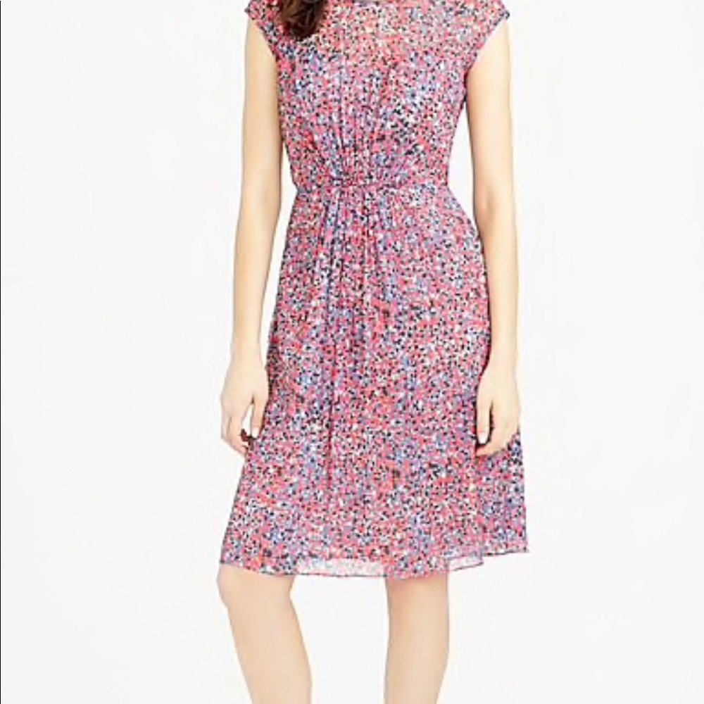 J Crew Sweet Meadow Sleeveless Silk Dress NWT 12